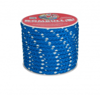 100% Polyester double braided Blue/White Fleck