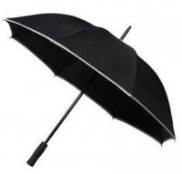 Hi Viz Windproof Golf Umbrella Stormproof Black Walking Brolly Safety Umbrella