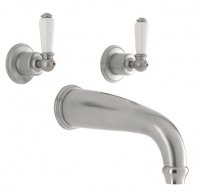 Perrin & Rowe 3Hole Wall Mounted Bath Filler with Lever Handles (3800)