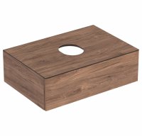 Geberit VariForm 750mm One Drawer Hickory Vanity Unit for Lay-On Basin