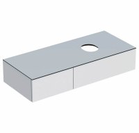 Geberit VariForm 1200mm Two Drawer White Vanity Unit for Lay-On Basin