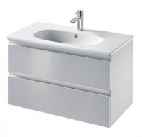 Ideal Standard Tesi Gloss Light Grey 80cm 2 Drawer Vanity Unit