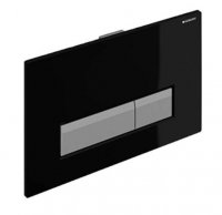 Geberit Sigma 40 Black Glass Dual Flush Plate