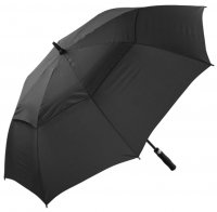 Large Windproof Double Canopy Black Golf Umbrella