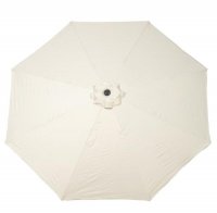 Royalcraft Ivory 3m Crank & Tilt Parasol -Brushed Aluminium Pole