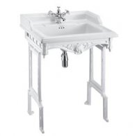 Burlington Classic Square 65cm Basin with Aluminium Wash Stand