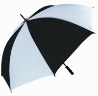 Unisex Large Golf Umbrella Windproof Canopy Rain Sun Strong Wind Shield Brolly White/Black
