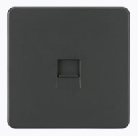 Knightsbridge Screwless Telephone Extension Socket - Anthracite - (SF7400AT)