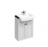 Burlington Bathrooms Matt White 60cm Semi Recessed Basin Unit