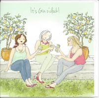 Birthday Card - Friend - Gin O'clock - Angie Thomas