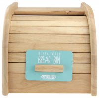 Apollo Housewares Rubberwood Mini Bread Bin 18cm x 27cm x 20cm