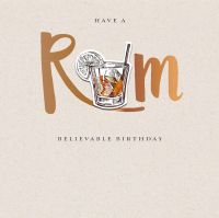 Birthday Card - Rum - 3D Hooray Ling Design