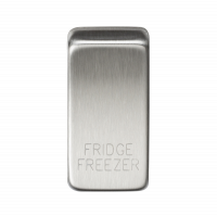 Knightsbridge Switch cover "marked FRIDGE/FREEZER" - brushed chrome - (GDFRIDBC)
