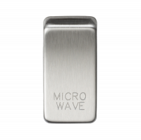 Knightsbridge Switch cover "marked MICROWAVE" - brushed chrome - (GDMICROBC)