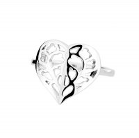 Azendi Silver Heart of Yorkshire Ring