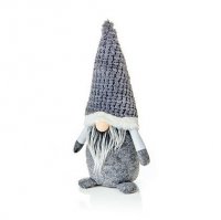 Premier Decorations 39cm Grey Bearded Knitted Gonk with Buttons - Assorted