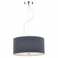 Dar Zaragoza 3 Light Pendant 40cm Grey