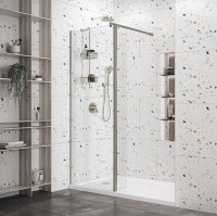 Roman Haven Select 1400mm Wetroom Panel (10mm) - Gunmetal