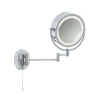 Searchlight Bathroom Mirror-Illuminated Mirror-Chrome Extendable Swing Arm Lt 190Mm