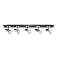 Searchlight Comet 5Lt Bar Spot Matt Blk/Chrome Gu10