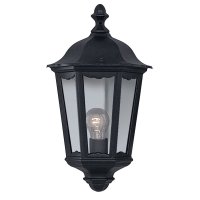 Searchlight Alex Outdoor Wall Light - 1Lt Black 'Half'