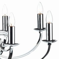 Dar Murray 8 Light Dual Mount Pendant Polished Chrome
