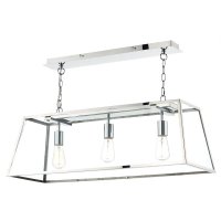 Dar Academy 3 Light Pendant In Stainless Steel