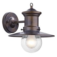 Dar Sedgewick 1 Light Lantern Bronze Down Facing IP44