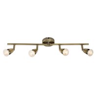 Saxby Amalfi 4 Light Bar 50W Spot Light Antique Brass