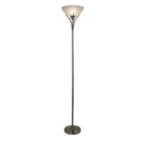 Searchlight Linea Uplighter Ab Scroll Fs/Acid Glass