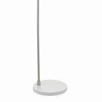 Dar Frederick Task Floor Lamp White & Satin Chrome