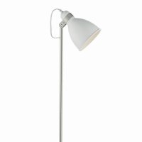 Dar Frederick Task Floor Lamp White & Satin Chrome