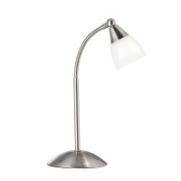 Searchlight Touch Table Lamp Ss White Glass
