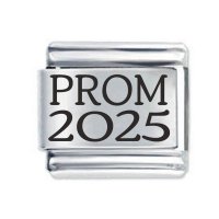 2025 Prom Graduation  Etched Italian Charm - Fits all 9mm Italian Style Charms