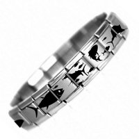 13mm Big Game Fishing Stainless Steel Italian Charm Bracelet - 20 Links