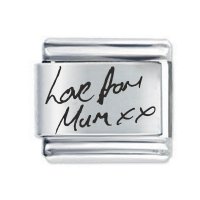 Handwriting Custom Made Italian Charm -DO NOT upload a photo for photo charm - Handwriting picture only