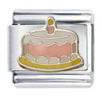 Pink Birthday Cake Italian Charm