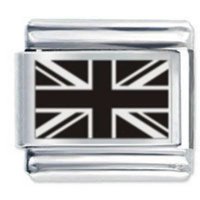 Union Jack Flag ETCHED Italian Charm