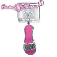 Pink Flip Flop Dangle Italian Charm