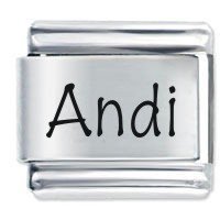 Andi Etched Name Italian Charm