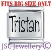 Tristan Etched Name Charm - Fits BIG size 13mm