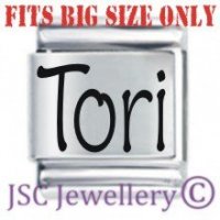 Tori Etched Name Charm - Fits BIG size 13mm