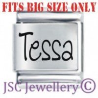 Tessa Etched Name Charm - Fits BIG size 13mm