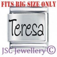 Teresa Etched Name Charm - Fits BIG size 13mm