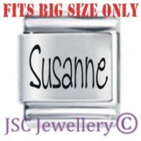 Susanne Etched Name Charm - Fits BIG size 13mm