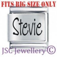 Stevie Etched Name Charm - Fits BIG size 13mm