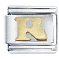 Smooth Letter R Italian Charm