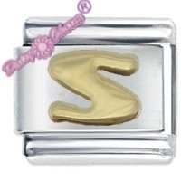 Smooth Letter S Italian Charm