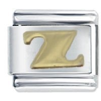Smooth Letter Z Italian Charm