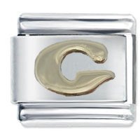 Smooth Letter G Italian Charm